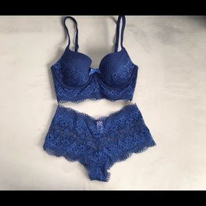 Lovely Victoria’s Secret Demi Body by Victoria Bra, Matching Boy Short and Thong